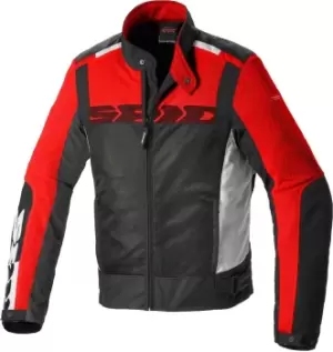 Spidi Solar Net Sport Motorcycle Textile Jacket, black-red, Size L, black-red, Size L