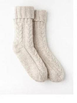 Mint Velvet Off-White Knit Slipper Socks