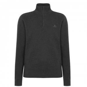 Gant Quarter Zip Sweater - Charcoal 095