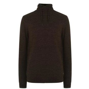 Firetrap Cowl Neck Knit Jumper Mens - Khaki