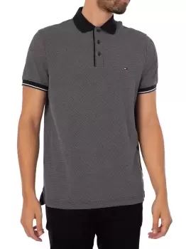 Two Tone Bubble Stitch Reg Polo Shirt