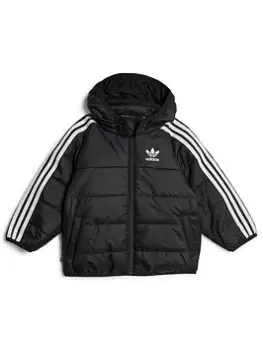 adidas Originals Toddler Kids Adicolor Padded Jacket - Black, Size 12-18 Months, Women