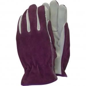 Town and Country Premium Leather and Suede Ladies Gloves M