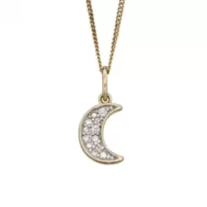 Moon Diamond Yellow Gold Pendant GP2187