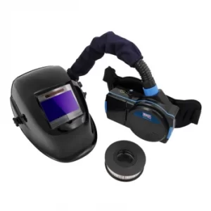 Welding Helmet with Powered Air Purifying Respirator (PAPR)
