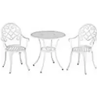 OutSunny Outdoor Furniture Bistro Set White