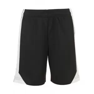 SOLS Childrens/Kids Olimpico Football Shorts (6 Years) (Black/White)