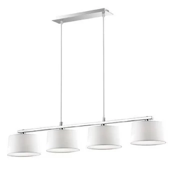 Hilton 4 Light Ceiling Pendant Bar Chrome White, G9