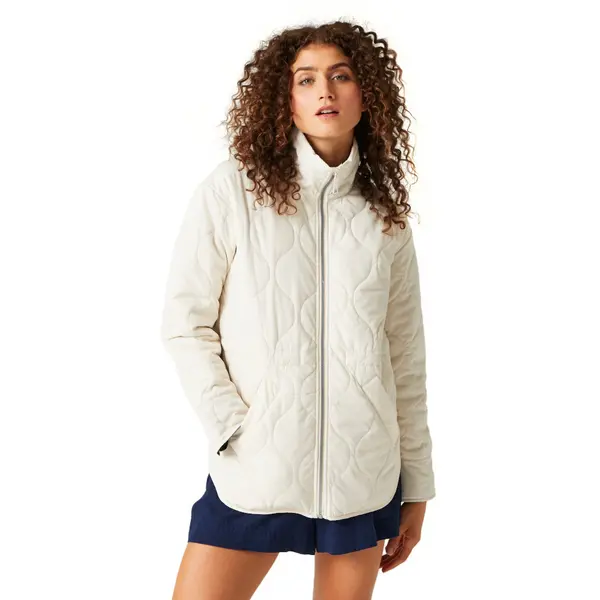 Regatta Womens Courcelle Full Zip Quilted Coat 16 - Bust 40' (102cm) Light Vanilla RWN284-045-16