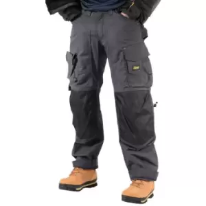 Snickers Rip-stop Floorlayer Trousers (Steel Grey/Black 35'' L W - Black/Grey