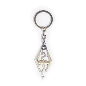 The Elder Scrolls - Dragon Logo Keychain - Silver