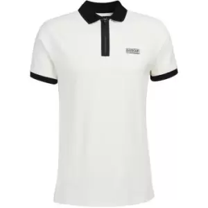 Barbour International Trans Zip Polo Shirt - White