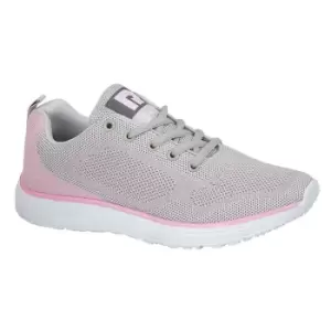 Dek Womens/Ladies Fox Superlight 5 Eye Lace Trainer (3 UK) (Grey/Pale Pink)