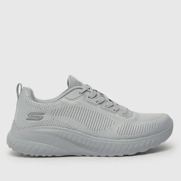 SKECHERS bobs sport squad chaos trainers in light grey