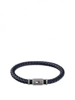 Tommy Hilfiger Rivet Detail Leather Bracelet, One Colour, Men