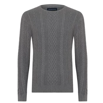 Howick Crosby Cable Knit Sweater - Grey