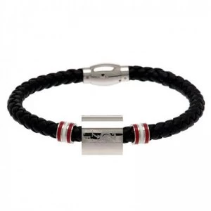 Liverpool FC Steel/Leather Bracelet