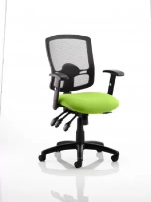 Portland III Black Mesh Back Bespoke Colour Seat Lime