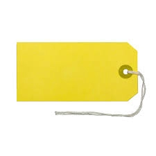 Strung Tags 120mm x 60mm Yellow 1 x Pack of 1000