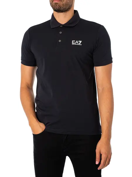 EA7 Logo Polo Shirt Night Blue M