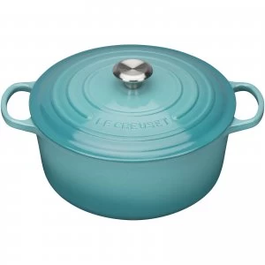 Le Creuset Signature Cast Iron Round Casserole Dish - 20cm - Teal