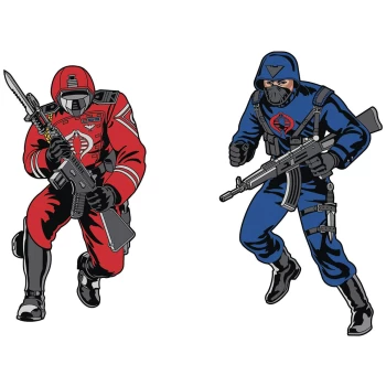 G.I. Joe Retro Pin Set 2-pack - Cobra Elite Officer (Crimson Guard) & Cobra Officer