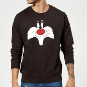 Looney Tunes Sylvester Big Face Sweatshirt - Black - M