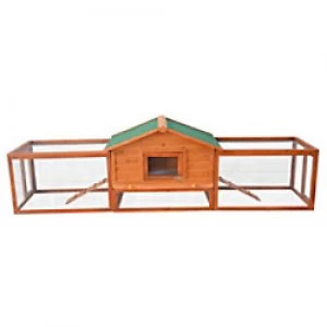 PawHut Rabbit Cage Golden red 790 mm x 3090 mm x 860 mm