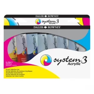 Daler Rowney System 3 Acrylic Paint Assorted Set (8 x 59ml Tubes)