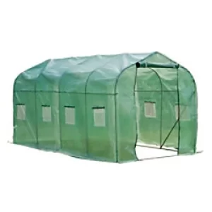 Outsunny Polytunnel Greenhouse Outdoors Waterproof Green 1950 mm x 3950 mm x 2000 mm