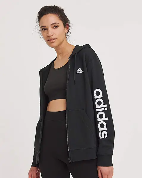 adidas Essentials French Terry Hoodie Black/White Female M12/14 AE02902