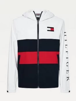 Tommy Hilfiger Colourblock Hooded Jacket - White