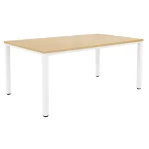 TC Group Fraction Infinity 240 x 120 Meeting Table - Nova Oak with White Legs