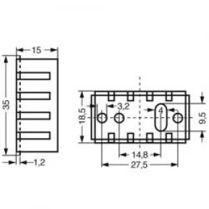 Heat sink 20 CW L x W x H 35 x 18.5 x 15mm SOT 32 TO 220 Fi