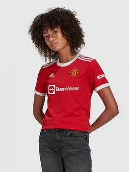 adidas Manchester United Womens 21/22 Home Shirt - Red, Size XS, Women