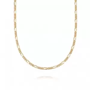 Essentials Figaro Chain 18ct Gold Plated Necklace FCSL_GP