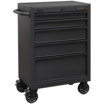 Sealey Superline Black Edition 5 Drawer Roller Cabinet Black