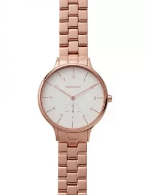 Skagen Ladies Anita Rose Gold Plated Bracelet Watch SKW2417