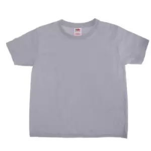 Fruit Of The Loom Kids Sofspun Short Sleeve T-Shirt (Pack of 2) (7-8) (Heather Grey)