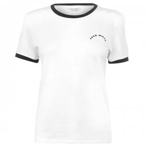 Jack Wills Trinkey Ringer T Shirt - White