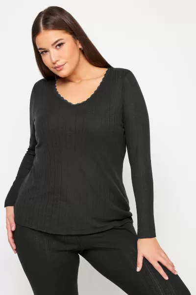 Thermal Pointelle Long Sleeve Top