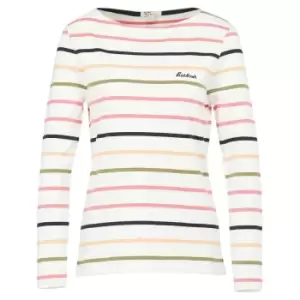 Barbour Womens Hawkins Top SS23 Cloud Stripe 18