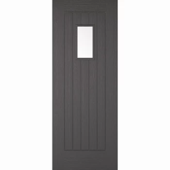 LPD Timber Composite External Door Suffolk Charcoal Grey Glazed - 1981mm x 762mm (30 Inches)