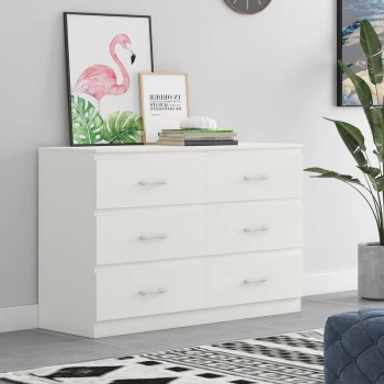 Fwstyle - Tromso 6 Drawer Chest - Matt White - White