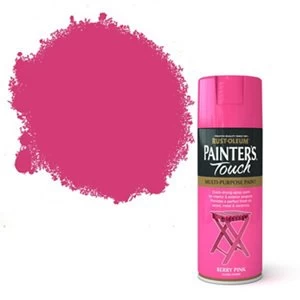 Rust-Oleum Painter's touch Berry pink Gloss Multi-surface Decorative spray Paint 400ml