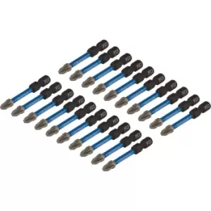 Draper Expert Impact Pozi Screwdriver Bits PZ2 50mm Pack of 20