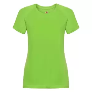 Fruit Of The Loom Ladies/Womens Performance Sportswear T-Shirt (2XL) (Lime)