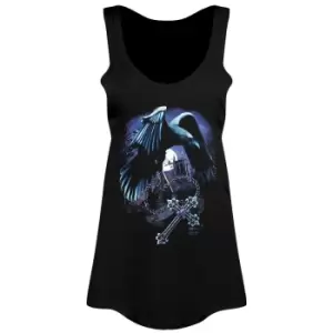 Requiem Collective Ladies/Womens Sacred Raven Floaty Tank (Medium (UK 10-12)) (Black)