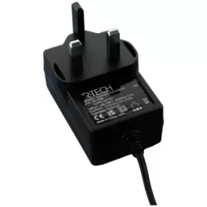 R-TECH 857080 AC/DC Adapter 12vdc 2amp UK Plug Top