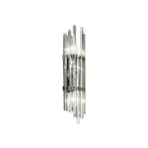 Ontario Lifestyle Crystal Wall Light Polished Chrome, 2x E14